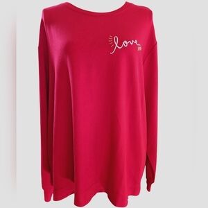 WESTBOUND KNIT PULLOVER TOP SZ XL RED